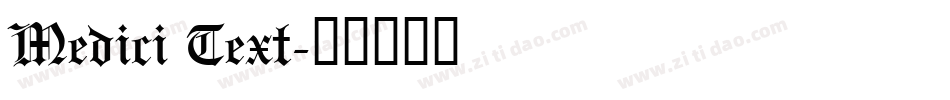 Medici Text字体转换